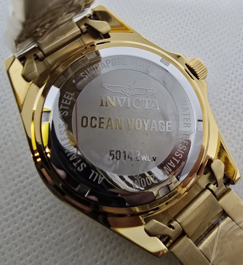 INVICTA Men's 37.5mm Stainless Steel Gold Black 50142 PC32A Quartz - Picture 5 of 7